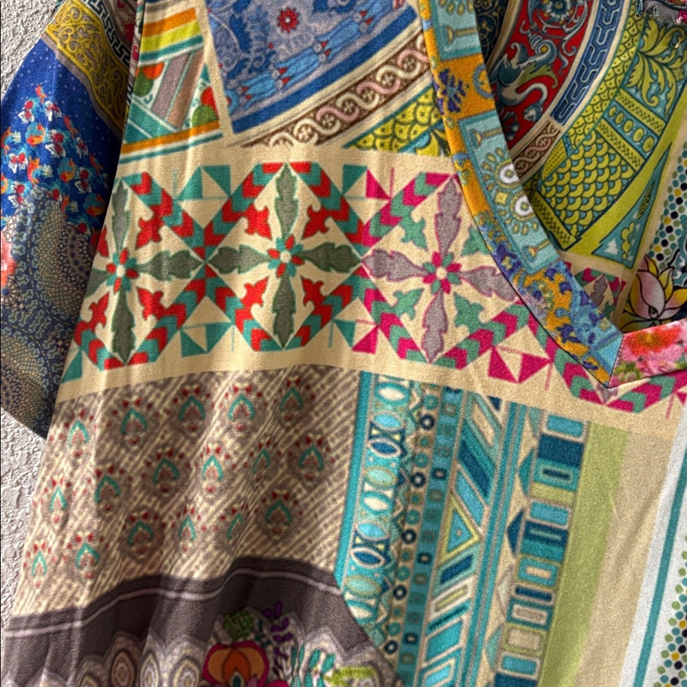 Johnny Was Annika Patchwork Tee, Medium - image 4